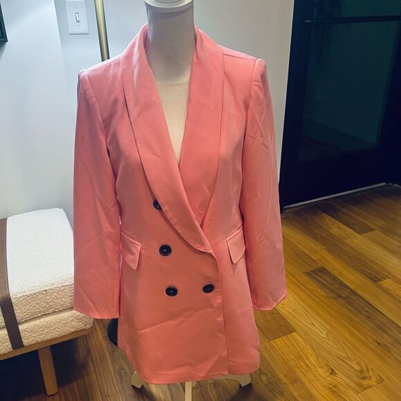 CeCe Begonia long Double-Breasted Blazer size 8 - Picture 2 of 11